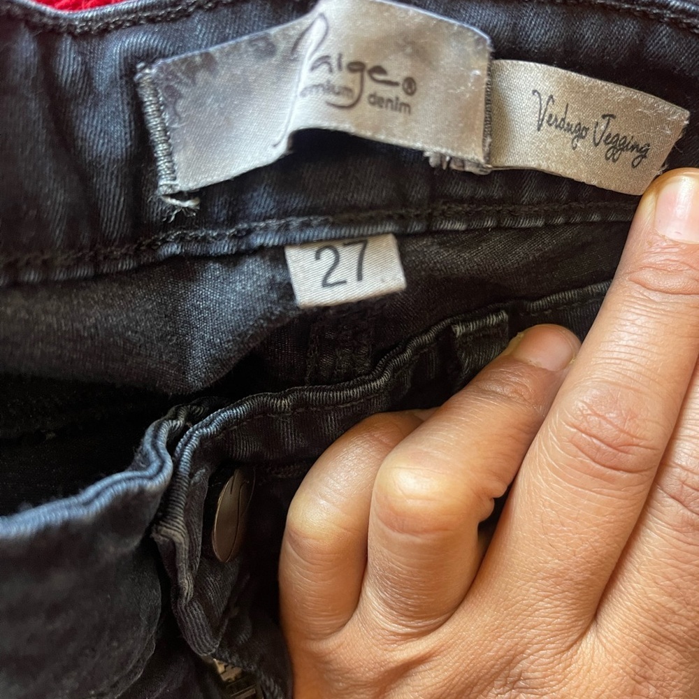 PAIGE Women's Black Jeggings - Picture 7 of 8